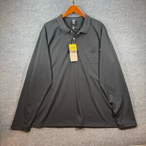 MIER NWT Henley Shirt Men's 3XL Black Long Sleeve Stretch Casual